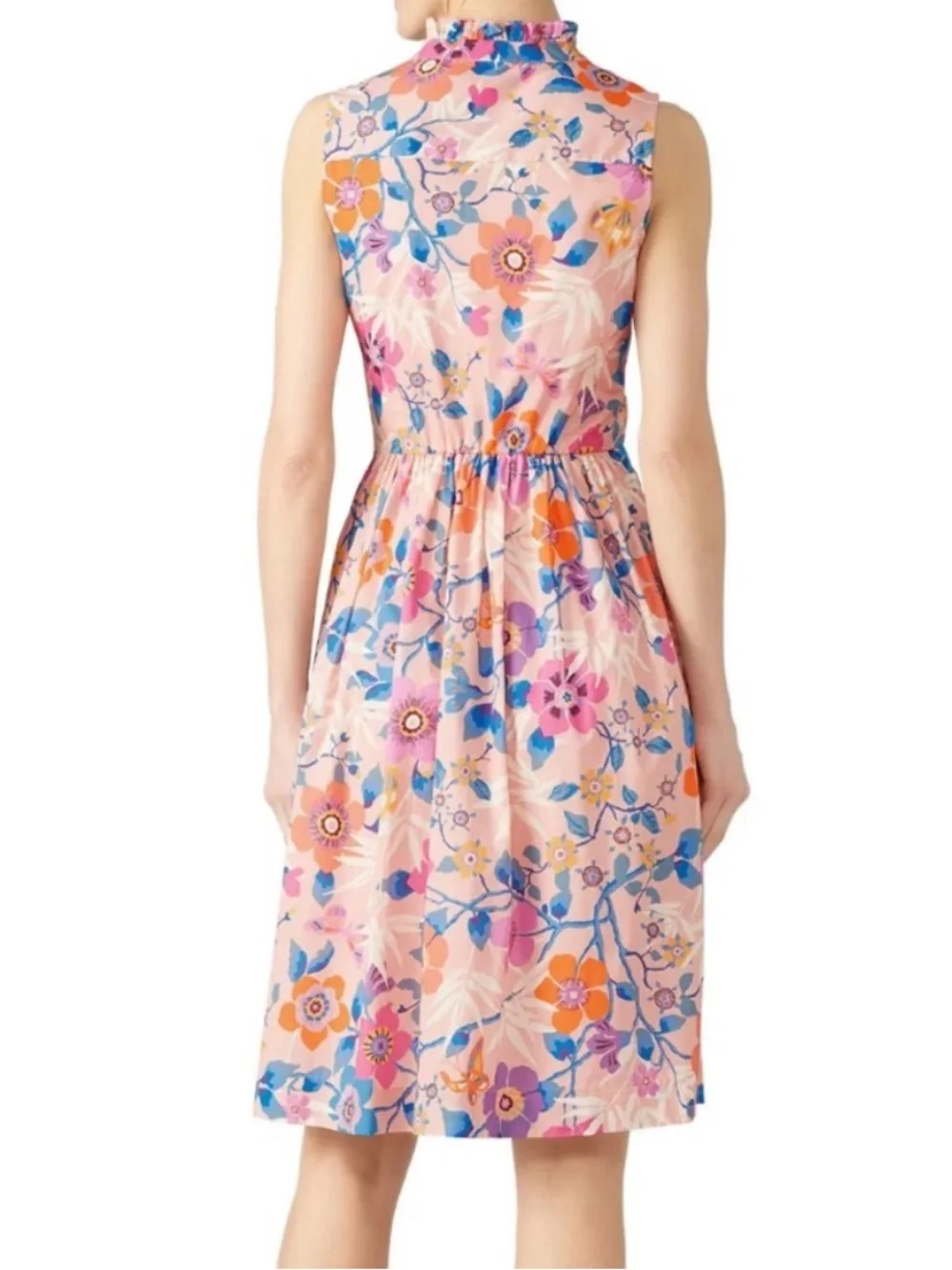 J. Crew Liberty Fabric Pavilion Pink Floral Midi Dress